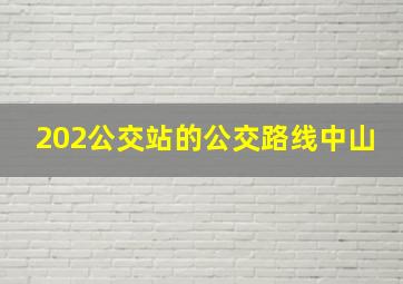 202公交站的公交路线中山