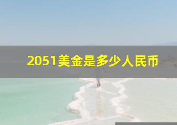 2051美金是多少人民币