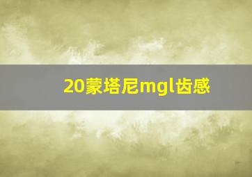 20蒙塔尼mgl齿感