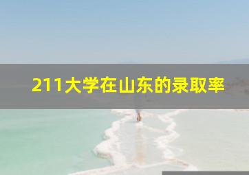 211大学在山东的录取率