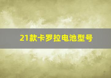 21款卡罗拉电池型号