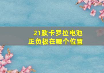 21款卡罗拉电池正负极在哪个位置