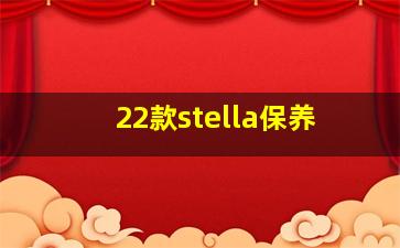 22款stella保养