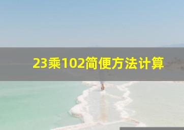 23乘102简便方法计算