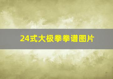 24式大极拳拳谱图片