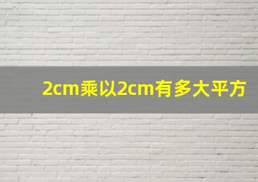 2cm乘以2cm有多大平方