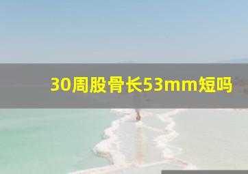 30周股骨长53mm短吗