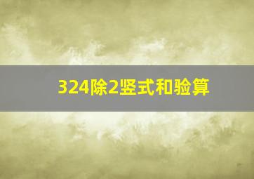 324除2竖式和验算