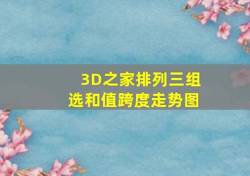 3D之家排列三组选和值跨度走势图