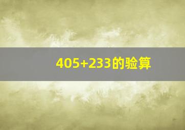 405+233的验算