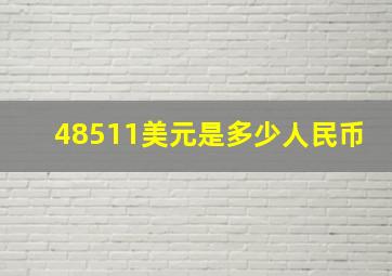 48511美元是多少人民币