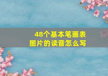 48个基本笔画表图片的读音怎么写