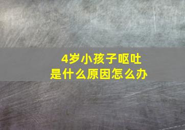 4岁小孩子呕吐是什么原因怎么办