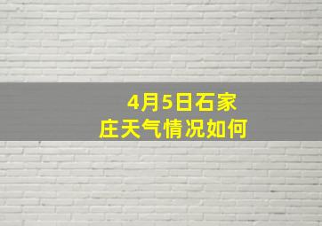 4月5日石家庄天气情况如何