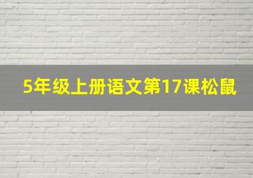 5年级上册语文第17课松鼠