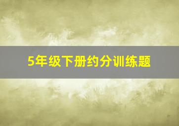 5年级下册约分训练题