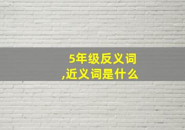 5年级反义词,近义词是什么