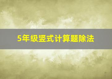 5年级竖式计算题除法