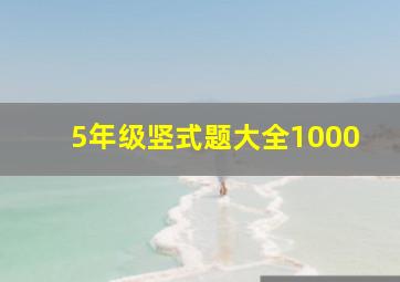 5年级竖式题大全1000