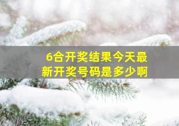 6合开奖结果今天最新开奖号码是多少啊