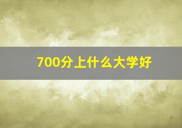 700分上什么大学好