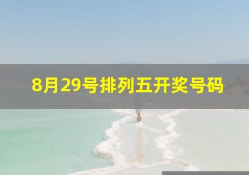 8月29号排列五开奖号码