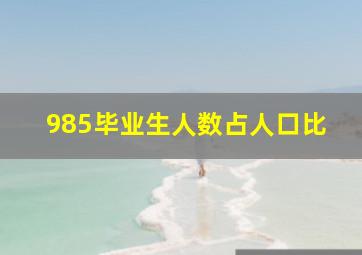 985毕业生人数占人口比