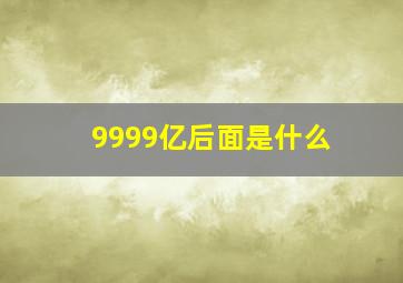 9999亿后面是什么