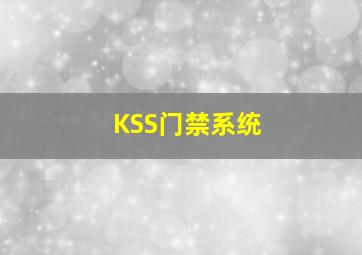 KSS门禁系统