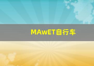 MAwET自行车