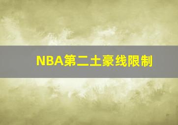 NBA第二土豪线限制