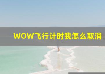 WOW飞行计时我怎么取消