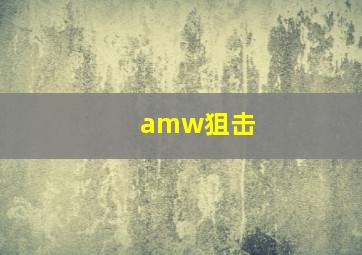 amw狙击