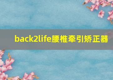 back2life腰椎牵引矫正器