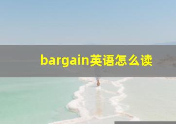 bargain英语怎么读