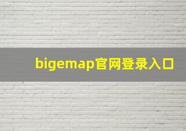 bigemap官网登录入口