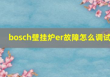 bosch壁挂炉er故障怎么调试