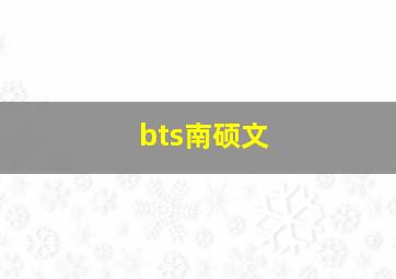 bts南硕文