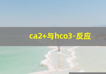 ca2+与hco3-反应