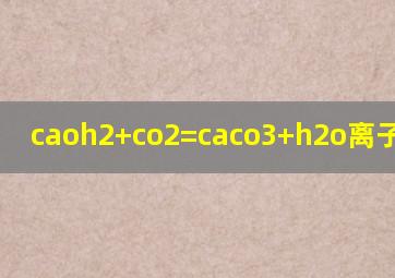 caoh2+co2=caco3+h2o离子方程式