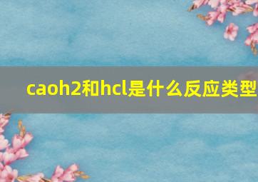 caoh2和hcl是什么反应类型