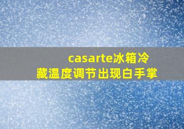 casarte冰箱冷藏温度调节出现白手掌