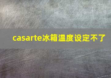 casarte冰箱温度设定不了