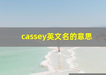 cassey英文名的意思