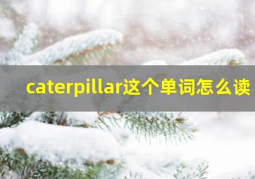 caterpillar这个单词怎么读