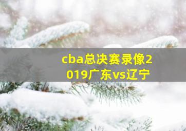 cba总决赛录像2019广东vs辽宁