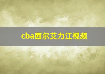 cba西尔艾力江视频