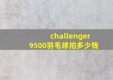 challenger9500羽毛球拍多少钱