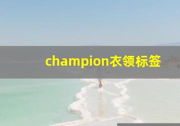 champion衣领标签