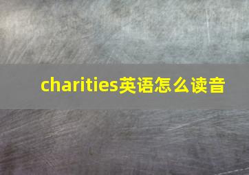 charities英语怎么读音